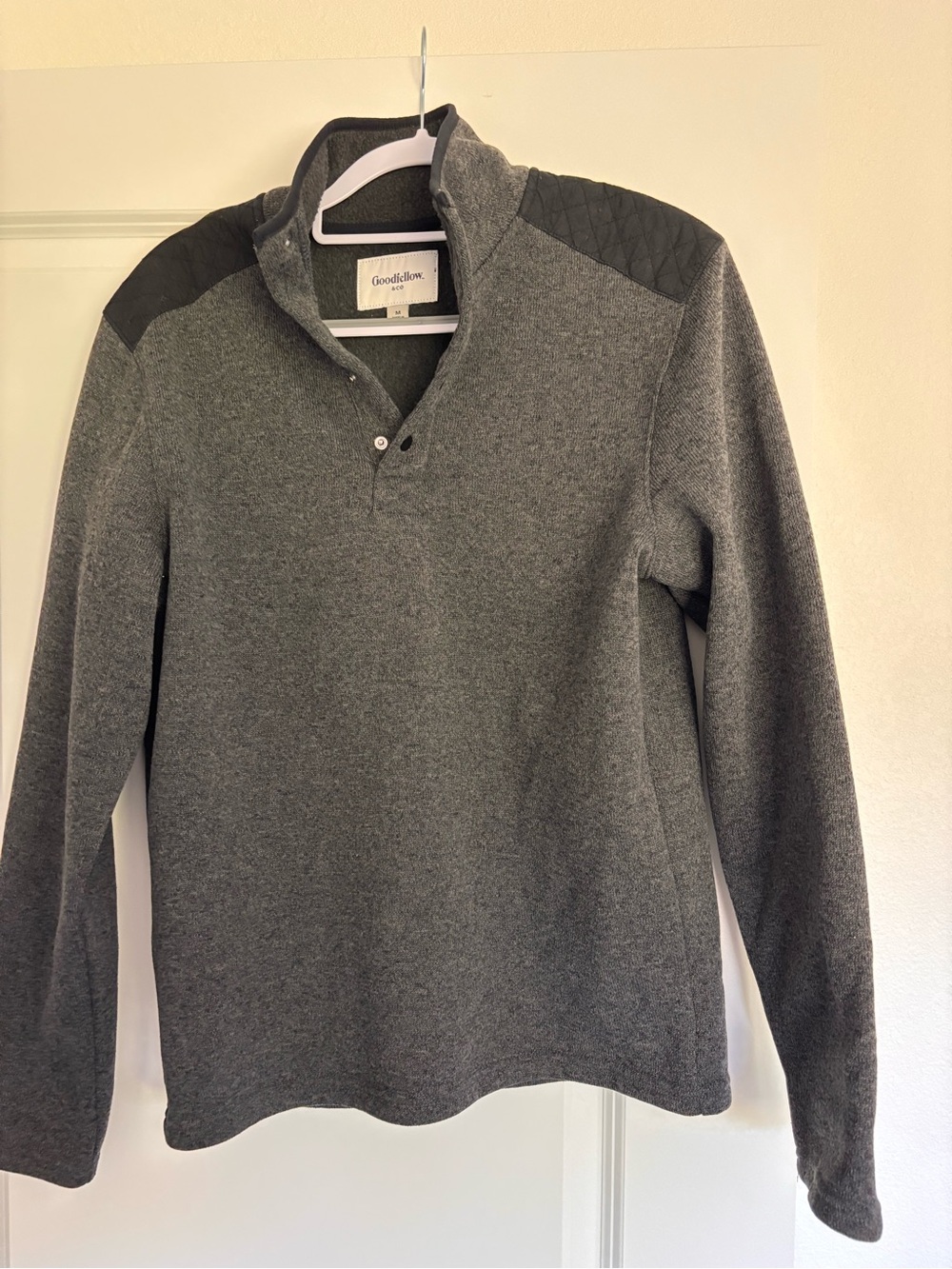 Goodfellow & Co Charcoal Gray Pullover with Black Trim